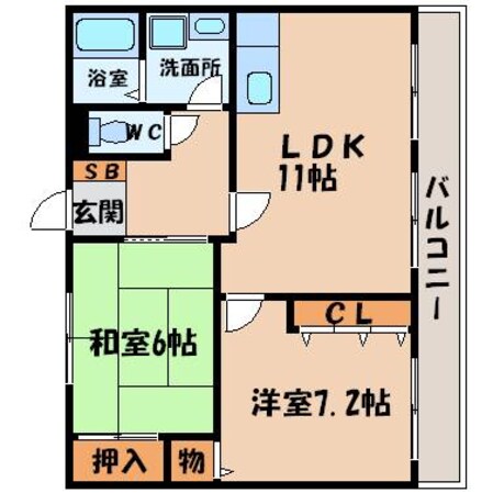 レイティー西大津３号館の物件間取画像